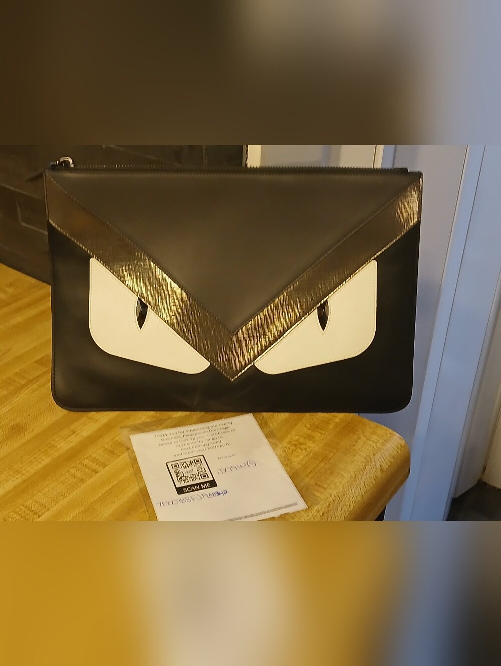 Fendi LIKE NEW "Monsters" Clutch W/Coa